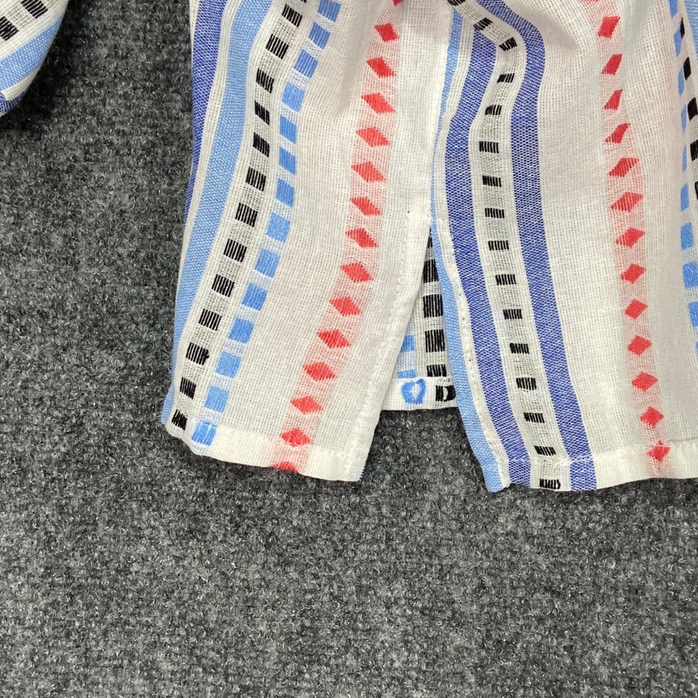 Alfred Dunner Amalfi Coast XL Button Down Shirt Striped 3/4 Sleeve Top - Picture 7 of 9
